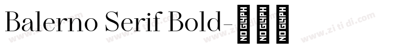 Balerno Serif Bold字体转换